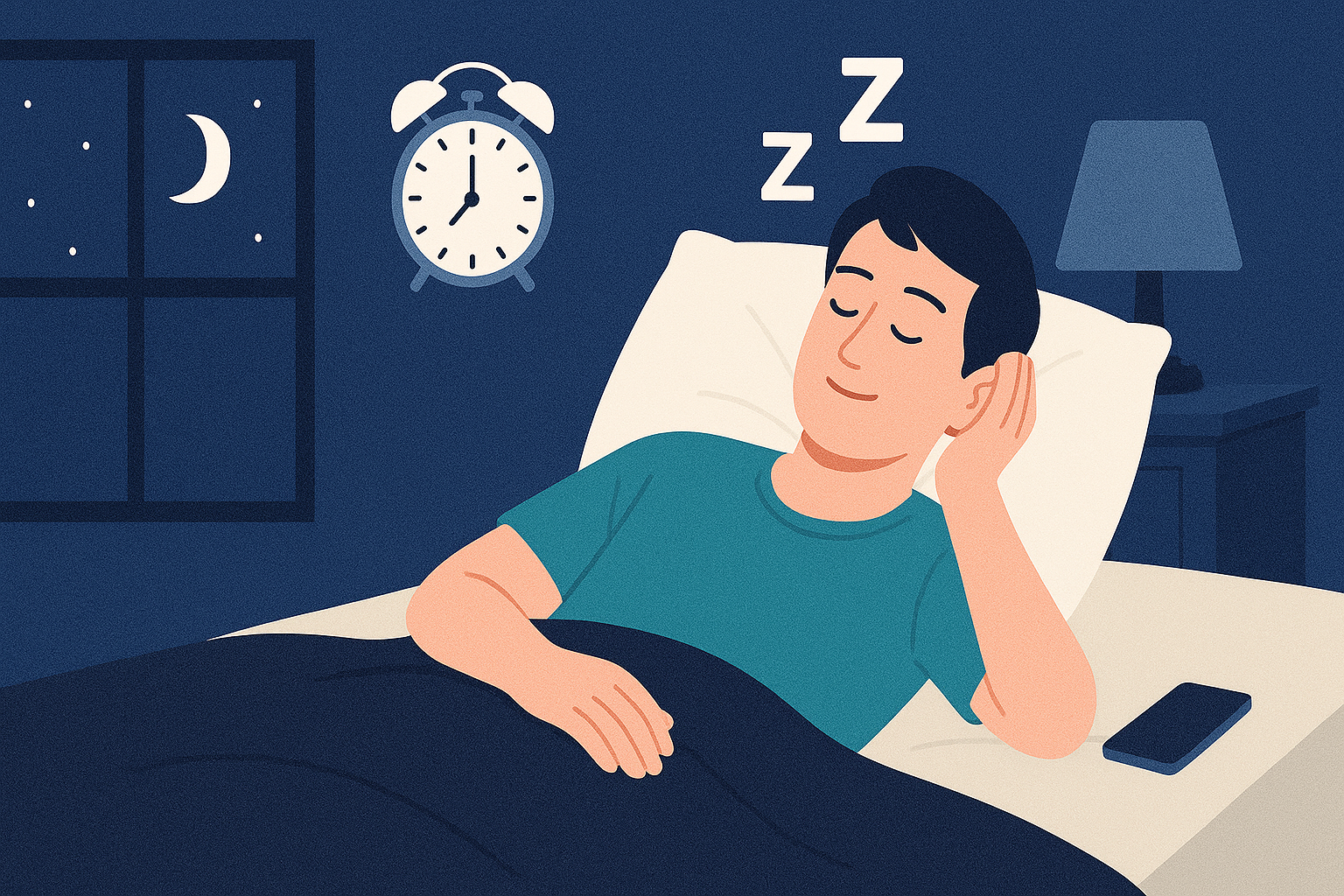 Gambar animasi anak muda sedang tidur