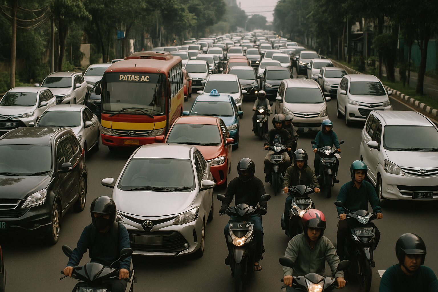 Sedang terjadi kemacetan